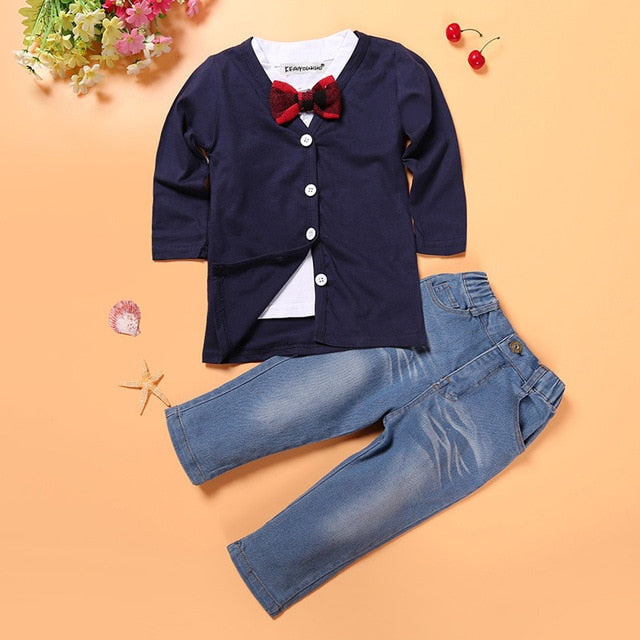 Toddler Boy Clothes Summer Children Clothing Boys Sets Costume For Kids Clothes Sets T-shirt+Jeans Sport Suits 2 3 4 5 6 7 Years - 2bazar4