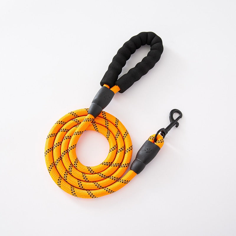 Foam handle nylon round rope dog leash dog chain collar pet dog leash - 2bazar4