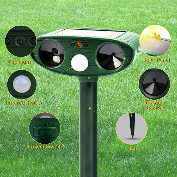 Solar powered animal repellent eprolo