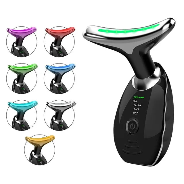 7 colors -Purpose Lifting And Firming Facial Massage Device Neck Face Massager Neck Face Beauty Device In  Portable Face Massager - 2bazar4