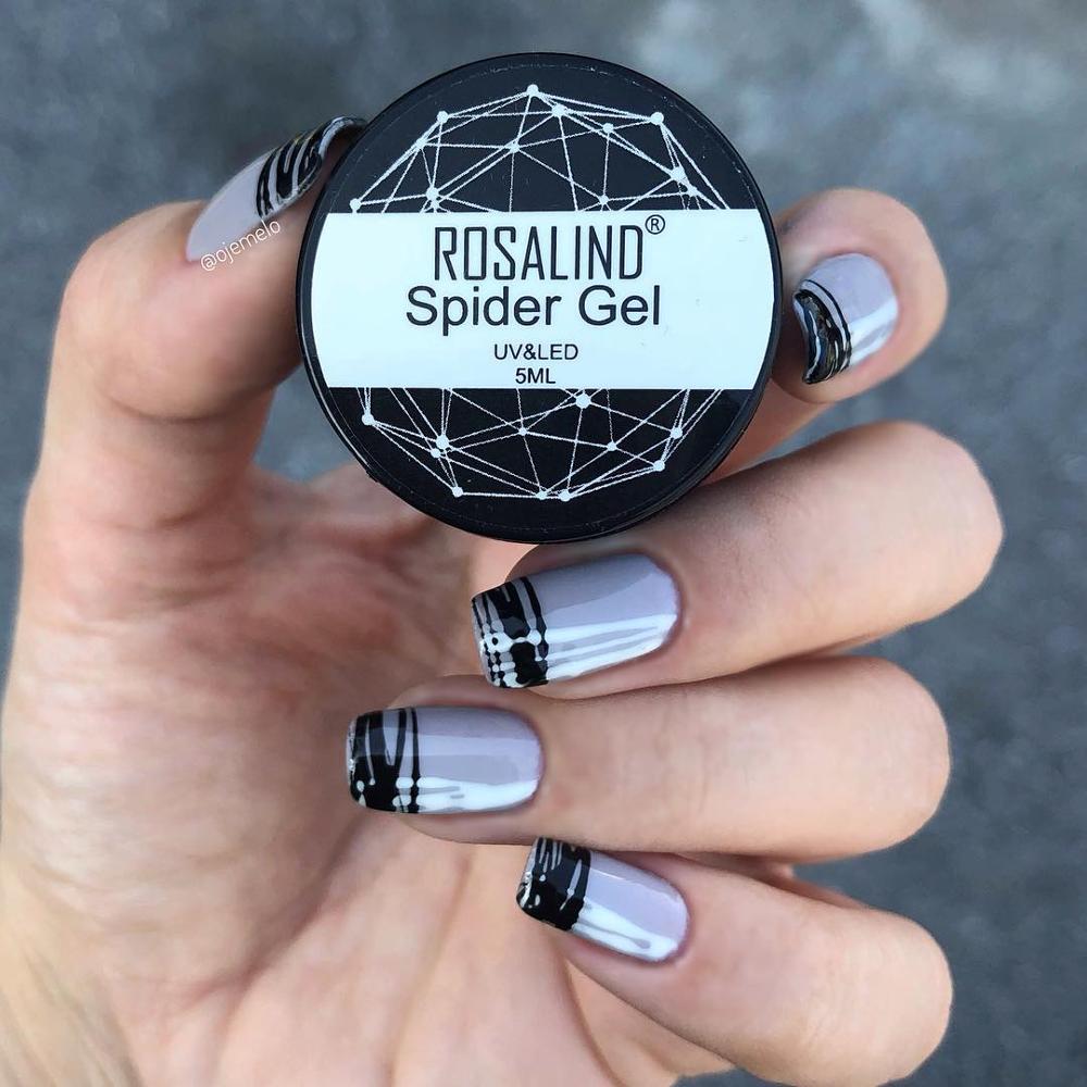 ROSALIND Gel Spider Line For Nails Art Gel Polish UV Colors Painting Gel Nail Polish Spider Gel Lacquer Web Stickers Gel Polish - 2bazar4