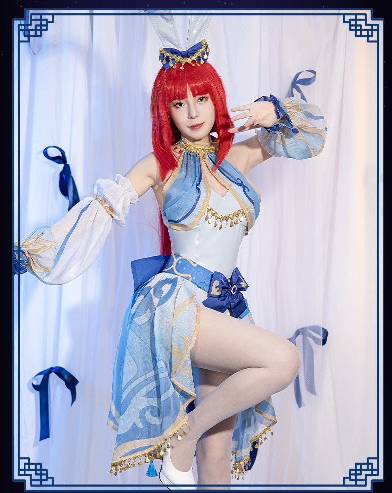 Genshin Impact Nilu Cos Costume Lotus Light Dance Feast Cosplay Costume Female Western Region Dancer Complete Set eprolo
