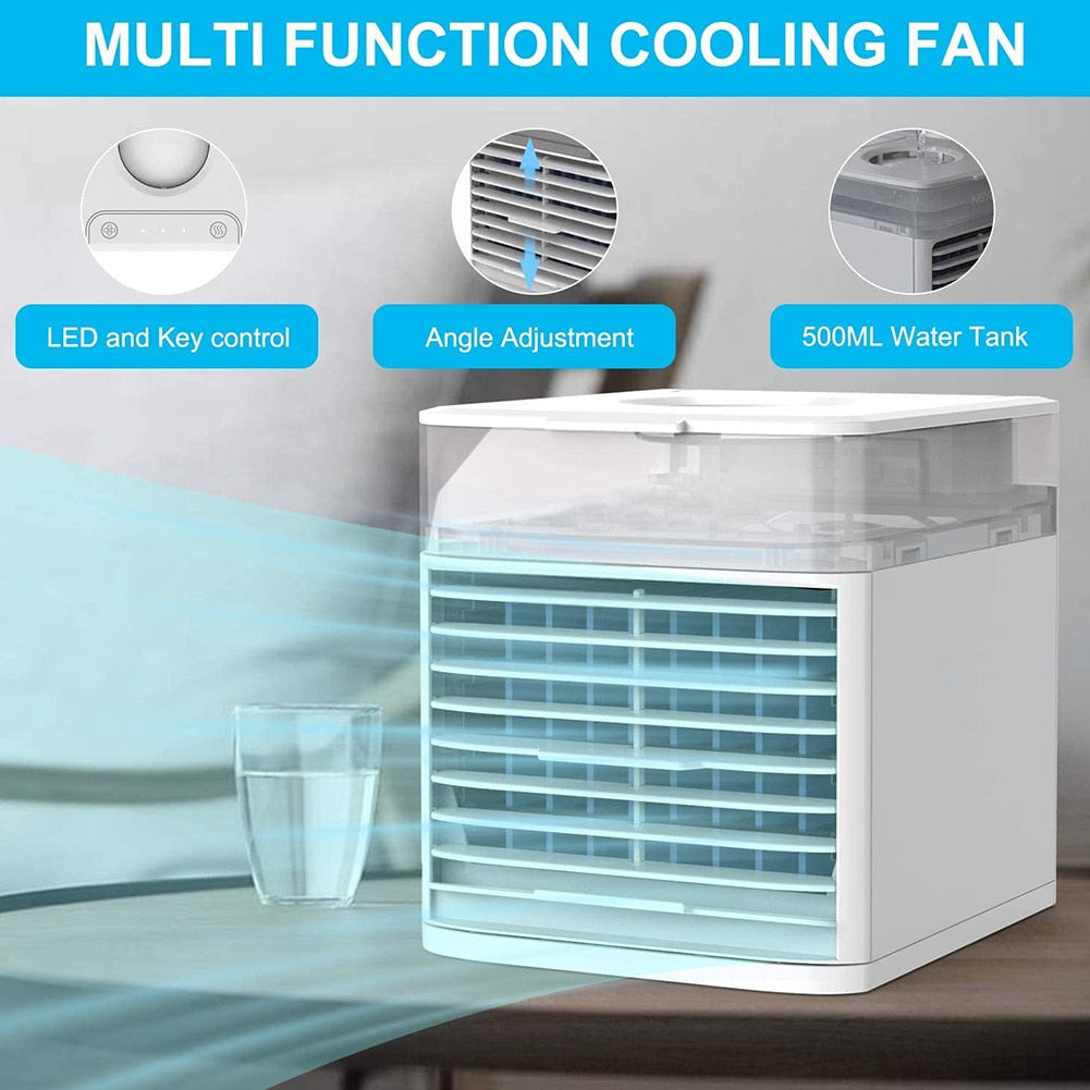 Mini Air Conditioner Air Cooler Fan 7 Colors Light USB Portable Air Conditioner Sterilization isinfection Air Cooling Fan - 2bazar4