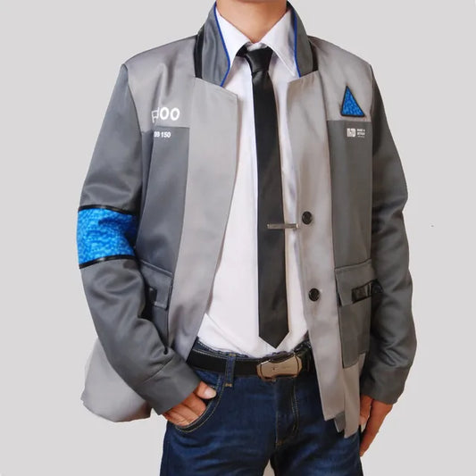 Game Detroit Become Human Cosplay Costume Connor Cosplay Uniform Men Jacket White Shirt Tie RK800 Coat Costume Full Set