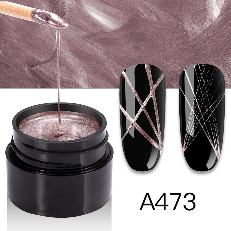 ROSALIND Gel Spider Line For Nails Art Gel Polish UV Colors Painting Gel Nail Polish Spider Gel Lacquer Web Stickers Gel Polish - 2bazar4