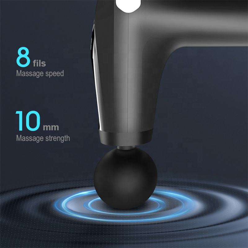4 Massage Silicone Head Powerful Fascial Gun Portable Vibration Deep Tissue Percussion Muscle Back Massage Gun For Women - 2bazar4