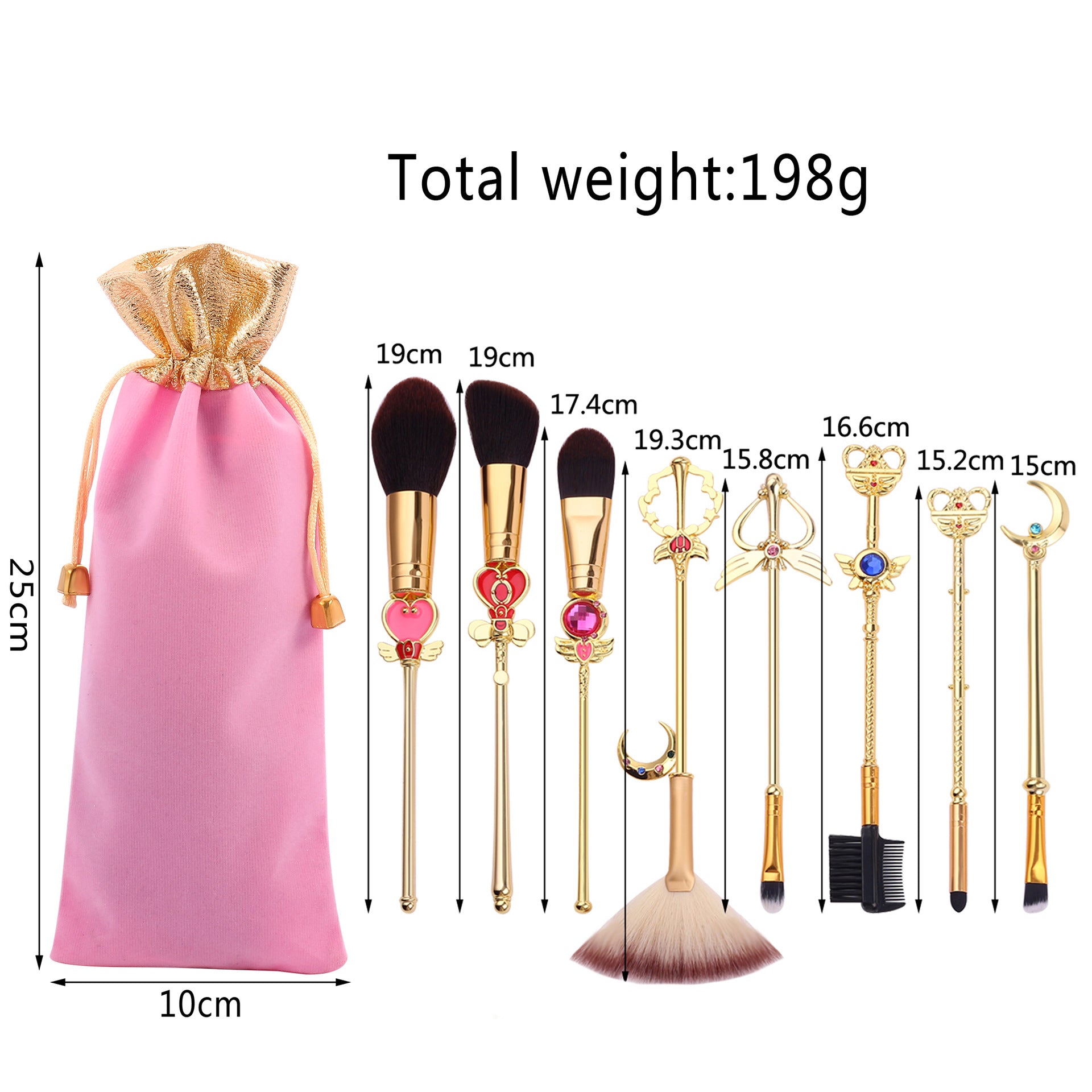 Sailor Moon Makeup Brush Tool Set Unicorn Wet and Wild Anime Peripheral Gifts - 2bazar4