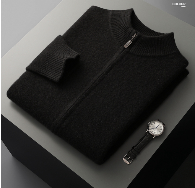 Men's 100% Australian Wool Zip Cardigan & Trousers Set