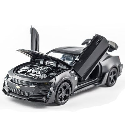 KIDAMI 1:32 Alloy Diecast Car Model Chevrolet Camaro Pull Back Sound Light Kids Toy Car Collection for Children's Gifts - 2bazar4