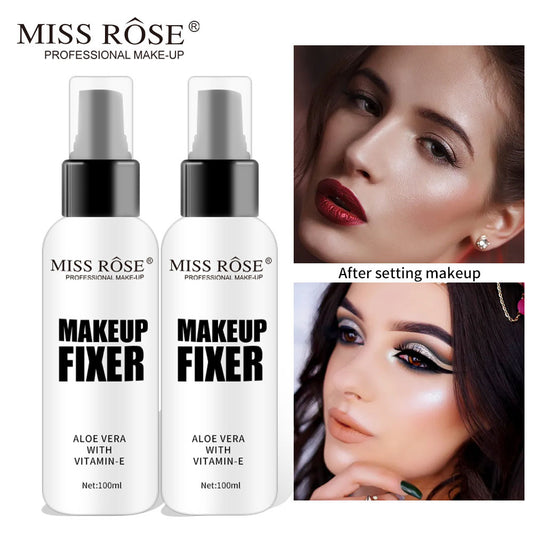 MISS ROSE Moisturizing And Nourishing Long-Lasting Makeup Fixing Lotion 100ml Frosted Bottle Clear Makeup Setting Spray - 2bazar4