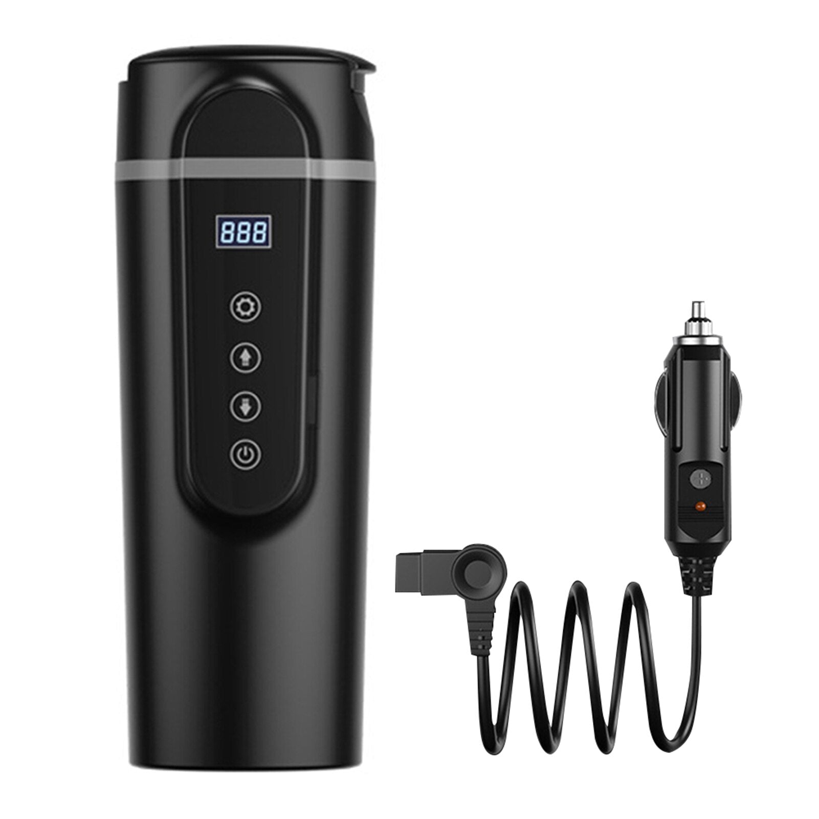 12V/24V 70W-100W Car Heating Cup 420ml Car Heated Smart Mug With Temperature Control Cigarette Lighter Car Kettle Water Heater - 2bazar4