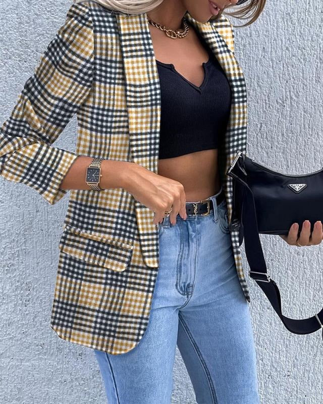 Long sleeved fashionable and sexy printed suit jacket - 2bazar4