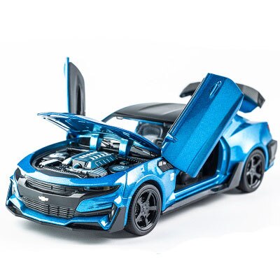 KIDAMI 1:32 Alloy Diecast Car Model Chevrolet Camaro Pull Back Sound Light Kids Toy Car Collection for Children's Gifts - 2bazar4