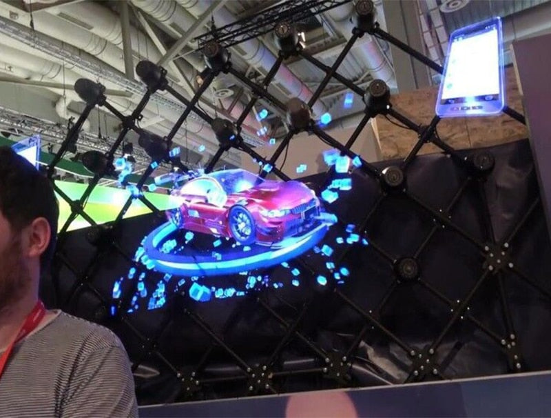 3D Hologram Advertising Display LED Fan Holographic Imaging 3D LED Fan light 3d Display Advertising logo Light Decoration - 2bazar4
