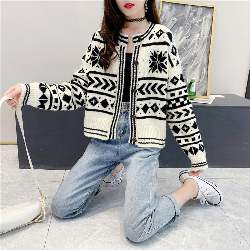 Small knitted sweater for women cardigan for slimming effect knitted cardigan for women outerwear - 2bazar4