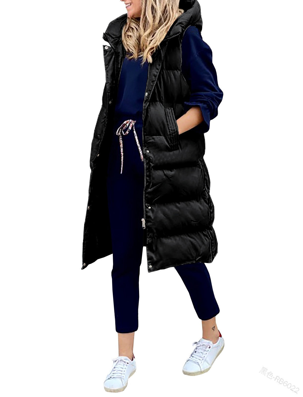 Fashionable single breasted hooded warm cotton jacket for women - 2bazar4