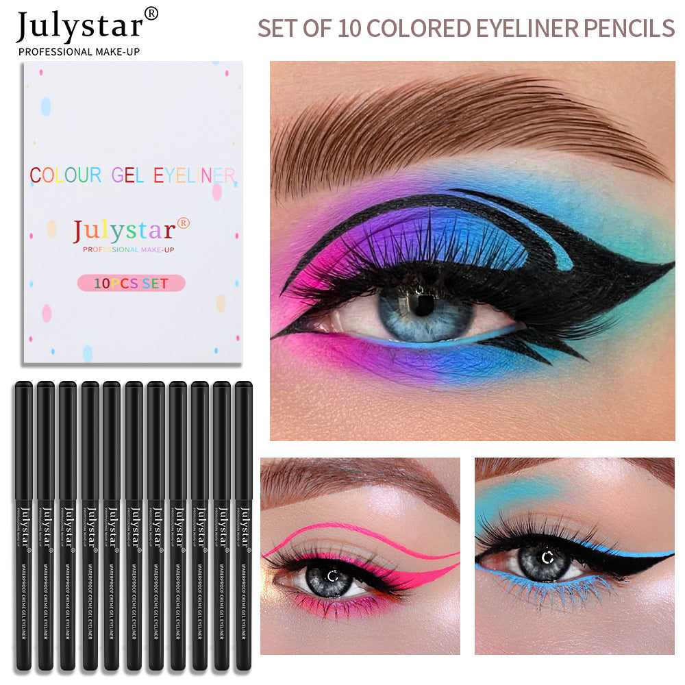New Set Of Eyeliner Pencil Waterproof And Oil-Proof Non-Smudge Eyeliner Gel Pencil - 2bazar4