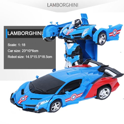 Car Transformation Robots Sports Vehicle Model Robots Toys Cool Deformation Car Kids Toys Gifts For Boys - 2bazar4