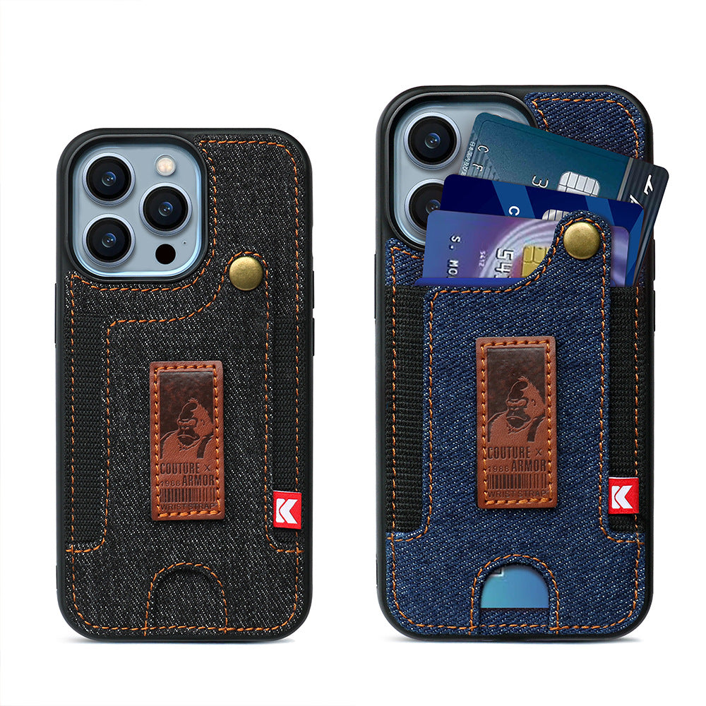 For iPhone 13pro Case Apple 14 Plug-in Wristband Phone Cover iPhone 14 Case - 2bazar4