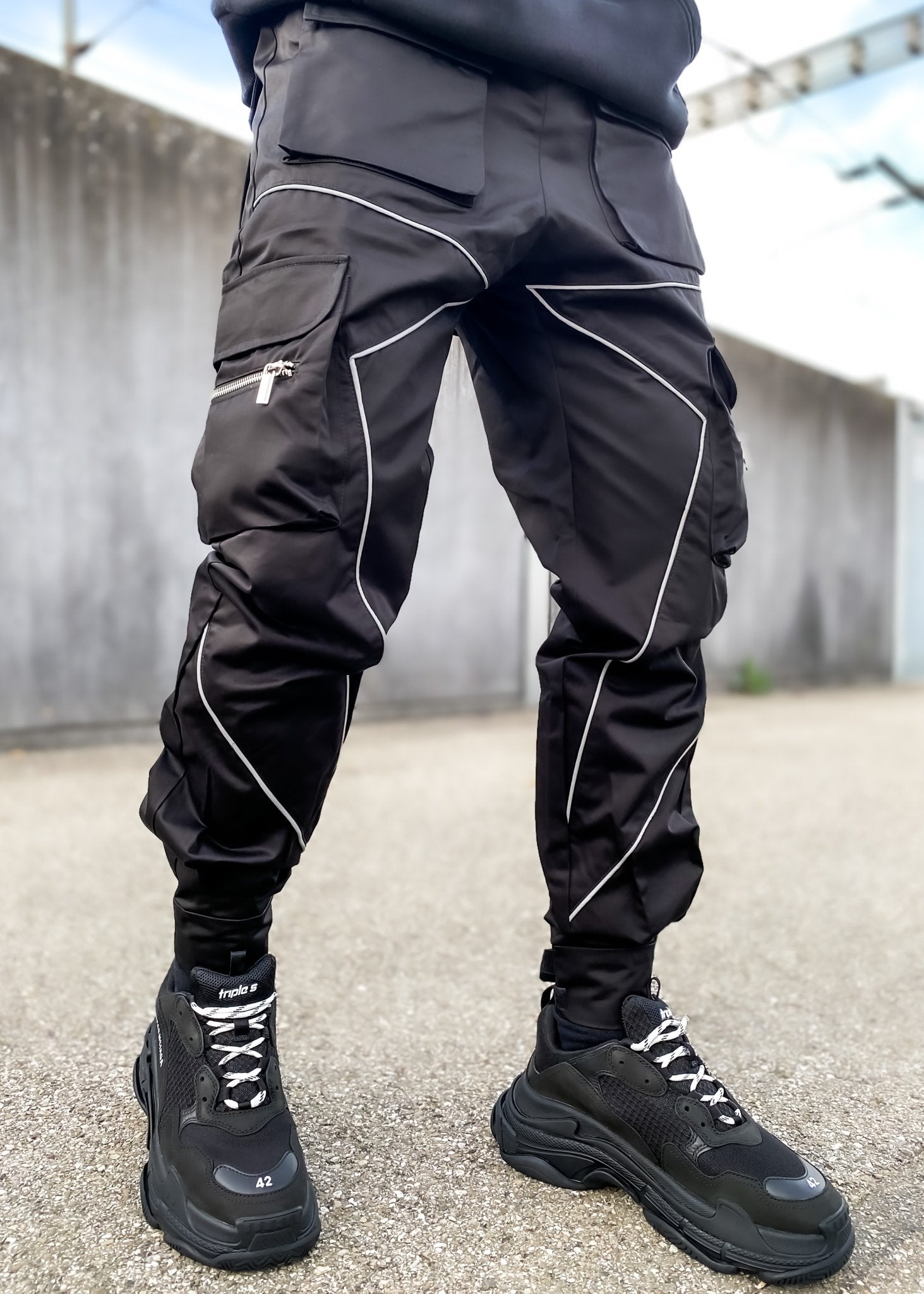 Spring and autumn new casual pants male Korean version of the trendy brand multi-bag overalls loose straight-leg pants outdoor running trousers - 2bazar4