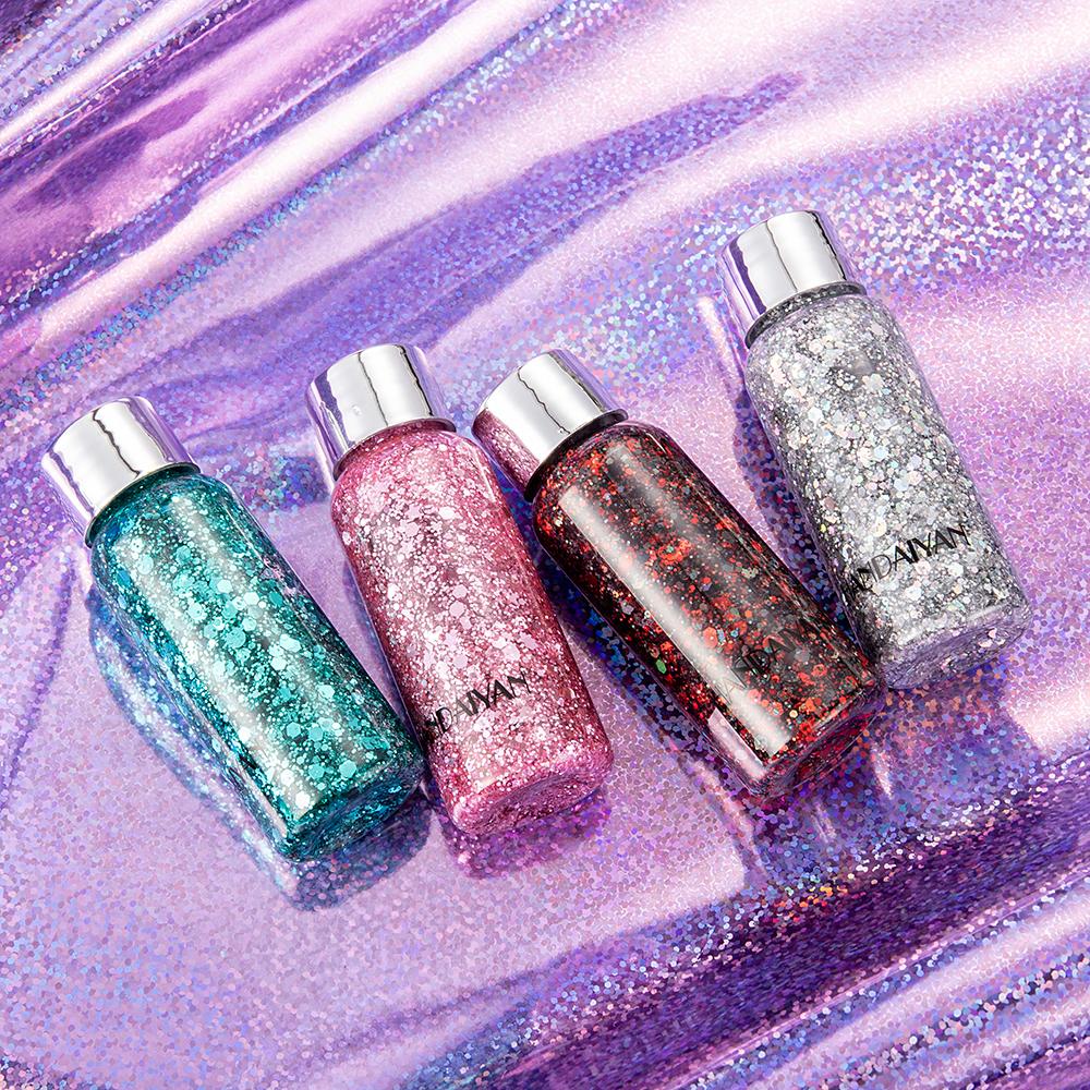 9 Colors Hot Festival Cosmetics Face Body Glitter Cream Sequins Shining Liquid Shimmer Glitter Body Makeup Fashion Party Make Up - 2bazar4