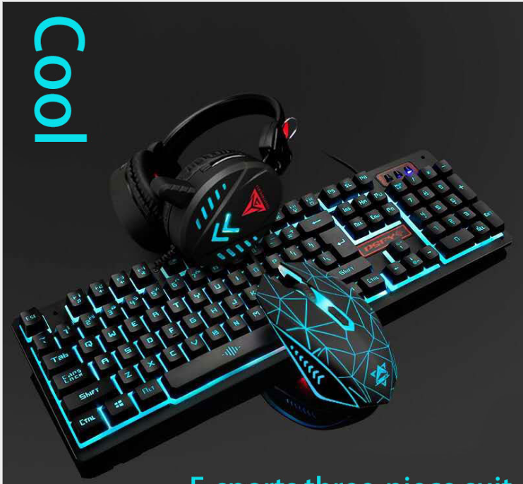 VX7 Waterproof LED Keyboard Mouse Headset Gaming set - 2bazar4