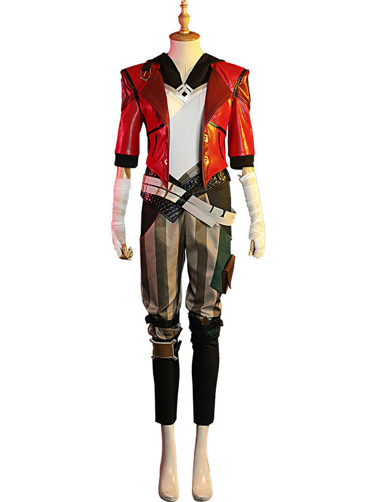 LOL Arcane Vi Cosplay Costume Anime Arcane LOL Vi Cosplay Women Halloween Costume Leather Outfit Full Set eprolo
