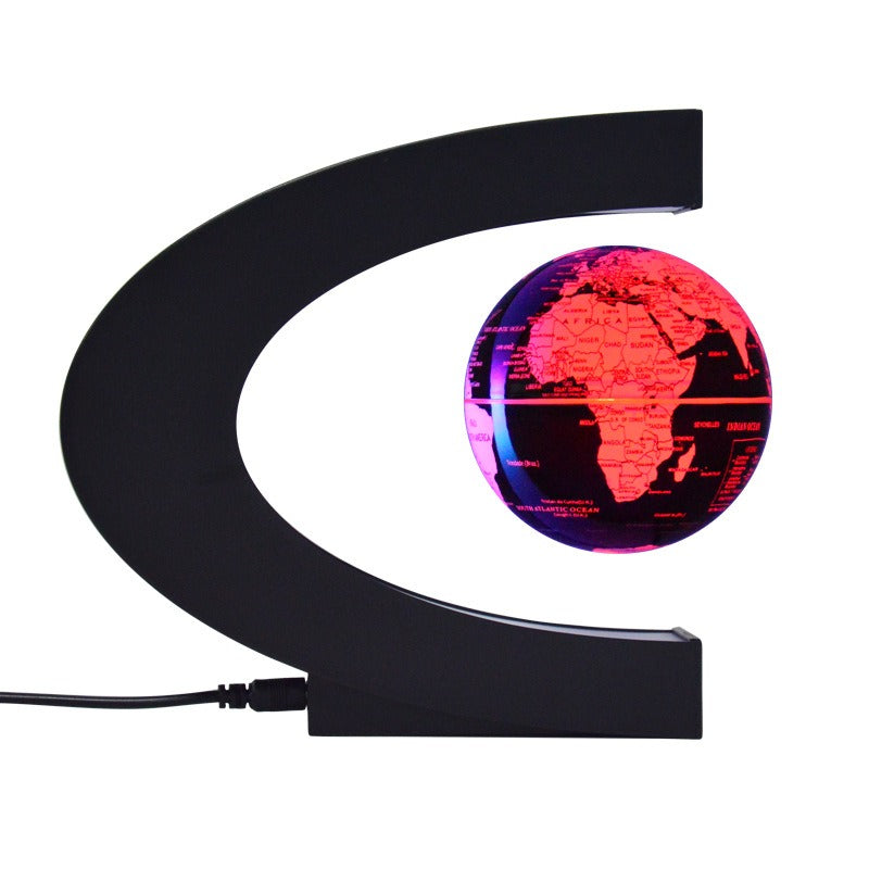 C-Shaped 3-Inch Magnetic Levitation Globe Creative Gifts For Valentine's Day Novel Home Decorations - 2bazar4