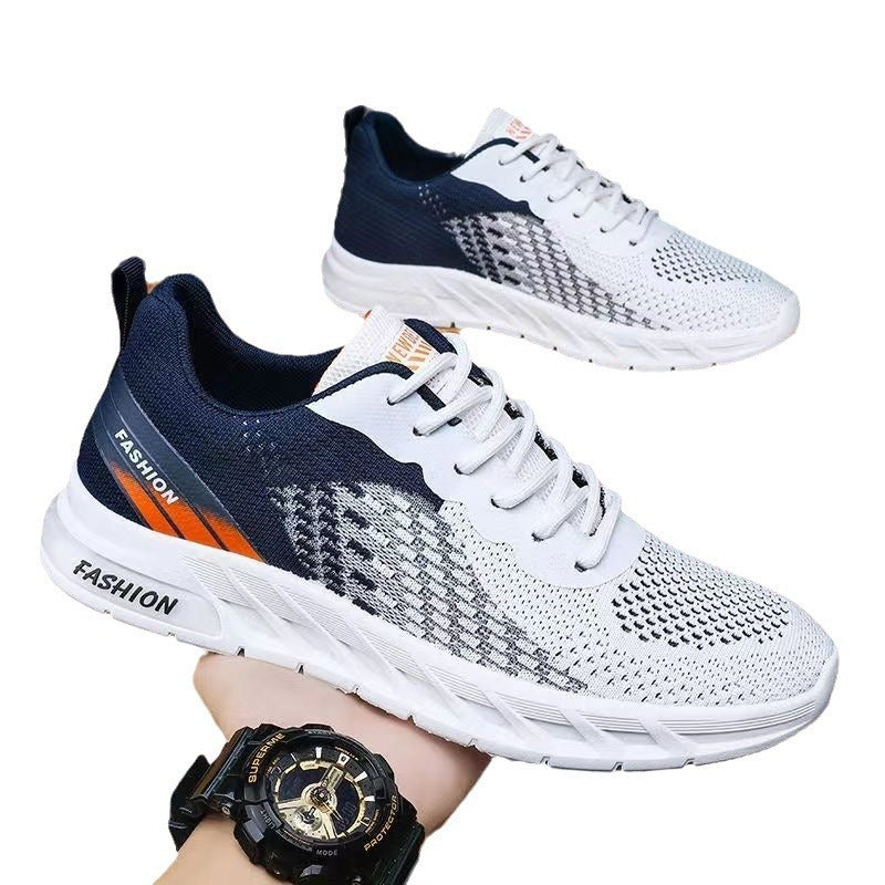 Men's shoes, new summer sports and leisure shoes, breathable and odor resistant mesh shoes, trendy and versatile running shoes - 2bazar4