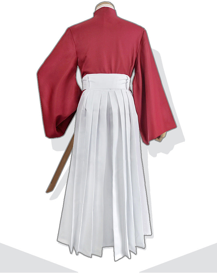 Anime Rurouni Kenshin Himura Kenshin Cosplay Costume Wig Himura Kimono Haori Kendo Outfit Halloween Unisex Classic Uniform Suit eprolo