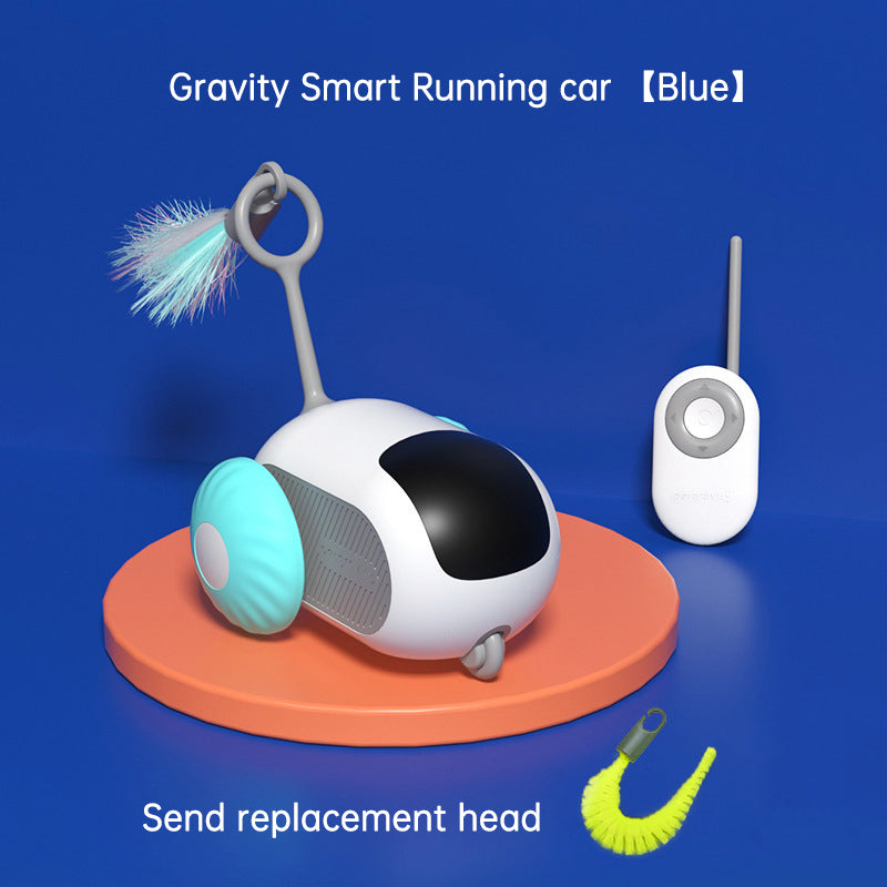 Remote Control Interactive Cat Car Toy USB Charging Chasing Automatic Self-moving Remote Smart Control Car Interactive Cat Toy P - 2bazar4