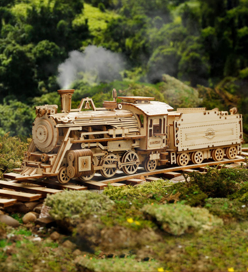 3DIY Hand Assembled Train Jeep Truck Children's Toy Boy Gift Wooden 3D Puzzle - 2bazar4