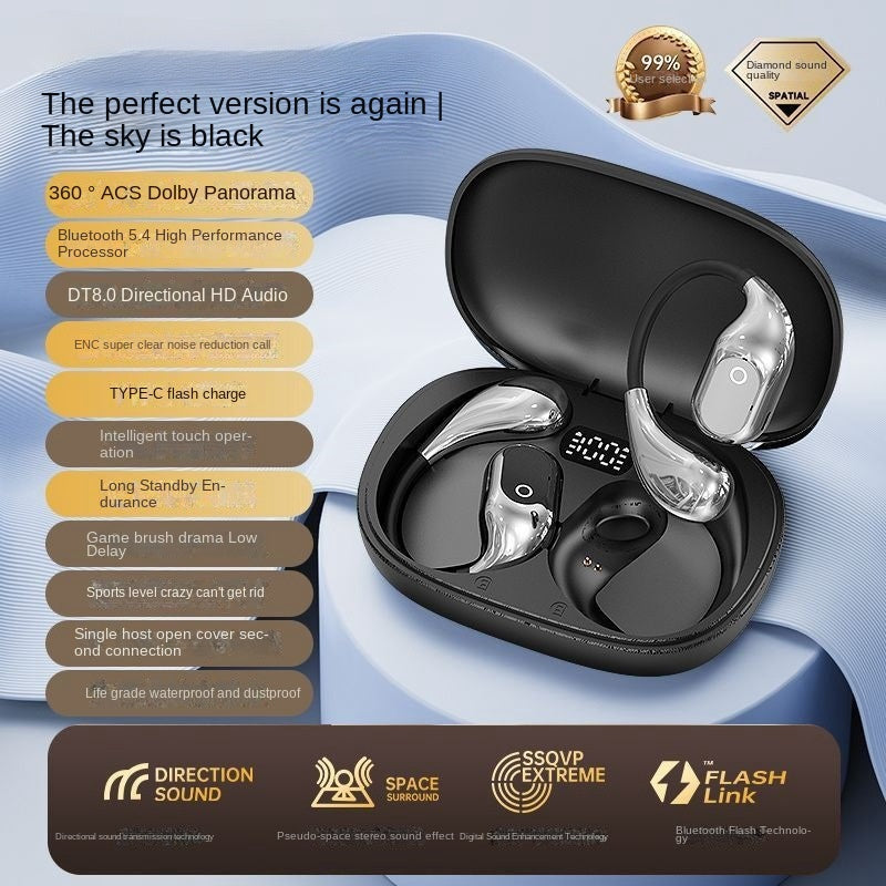 Écouteurs Bluetooth sans fil à suspension intra-auriculaire, offrant une longue autonomie, une qualité sonore et une finition haut de gamme.