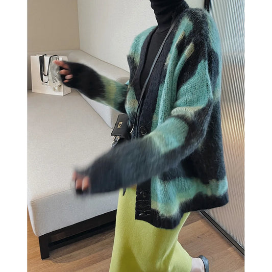 Woman Y2k Clothes Plaid Knit Sweaters Cardigans Oem Pulls Top Korean FWoman Y2k Clothes Plaid Knit Sweaters Cardigans Oem Pulls Top Korean Fashion Vintage Winter Goth Long Sleeve SweatshirtsMaterial Compositionpoly