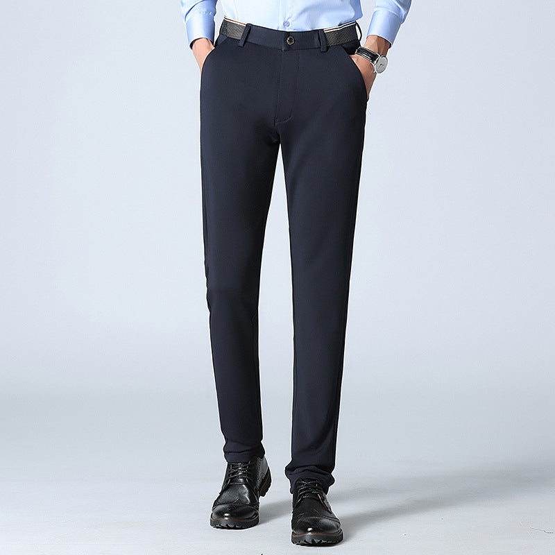 Men's western-style pants, men's straight leg casual business work pants, hanging sense suit pants - 2bazar4