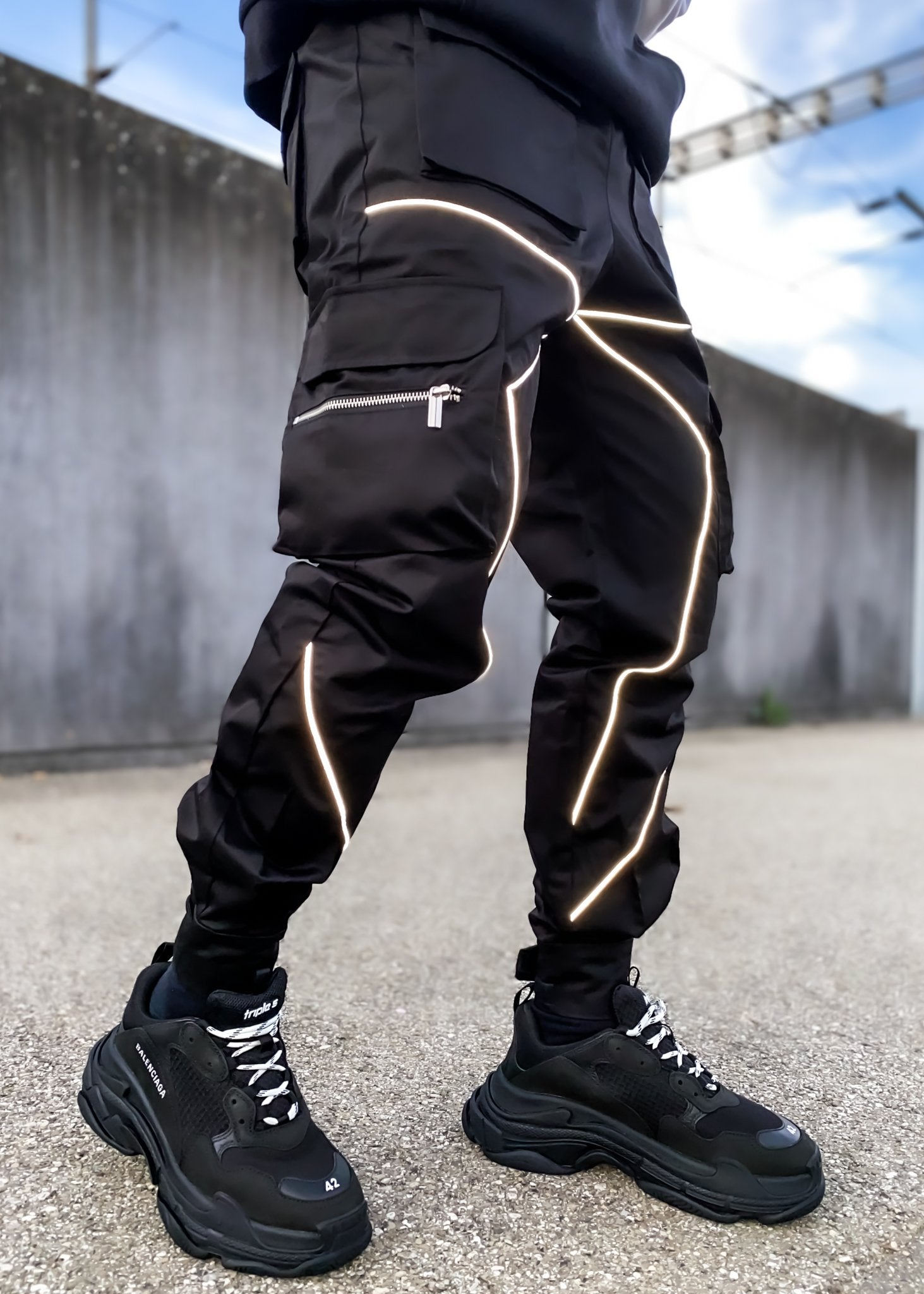 Spring and autumn new casual pants male Korean version of the trendy brand multi-bag overalls loose straight-leg pants outdoor running trousers - 2bazar4