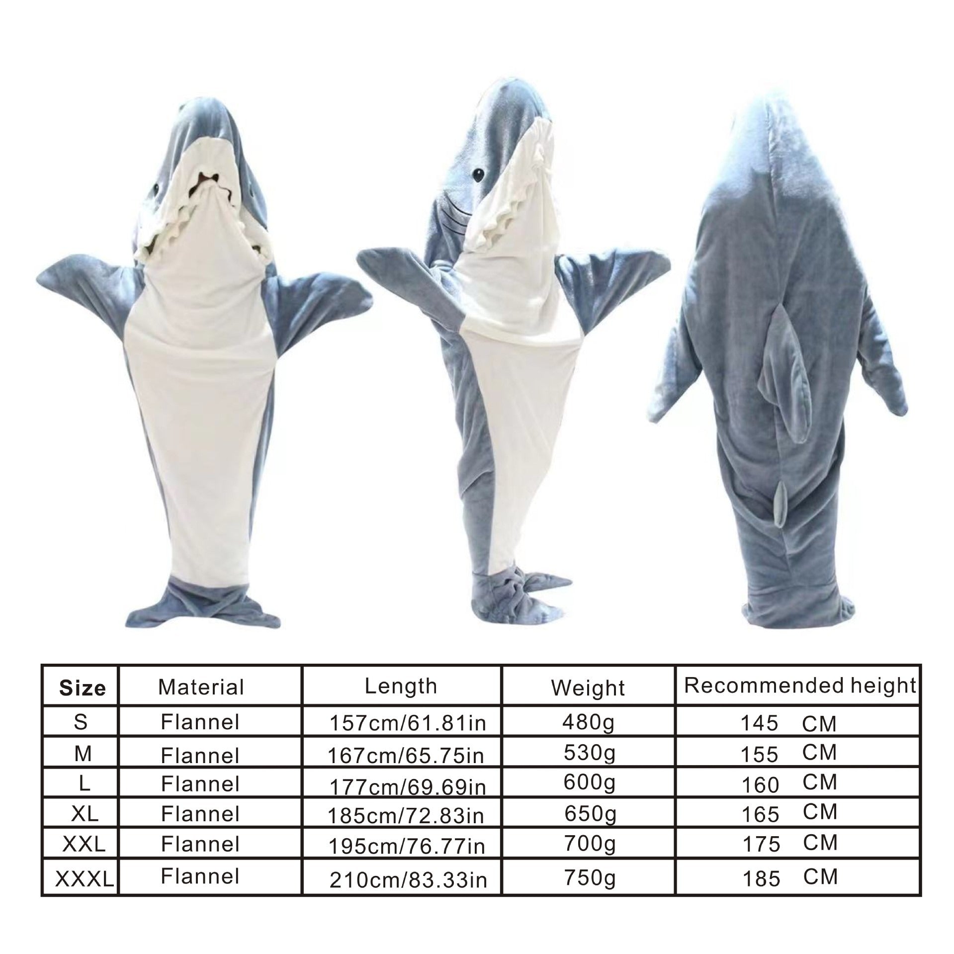 Cartoon Shark Sleeping Bag Pajamas Office Nap Shark Blanket Karakal High Quality Fabric Mermaid Shawl Blanket For Children Adult - 2bazar4