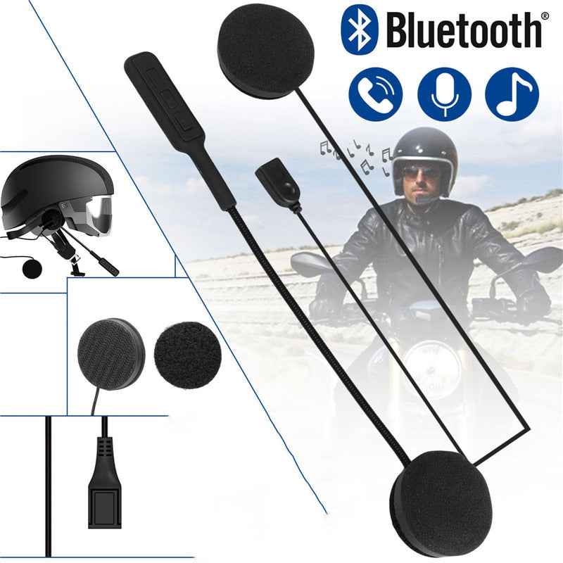 MH01 Motor Wireless Bluetooth Headset Motorcycle Helmet Earphone Headphone Dual Stereo Speaker Handsfree Music For MP3 MP4 phone - 2bazar4