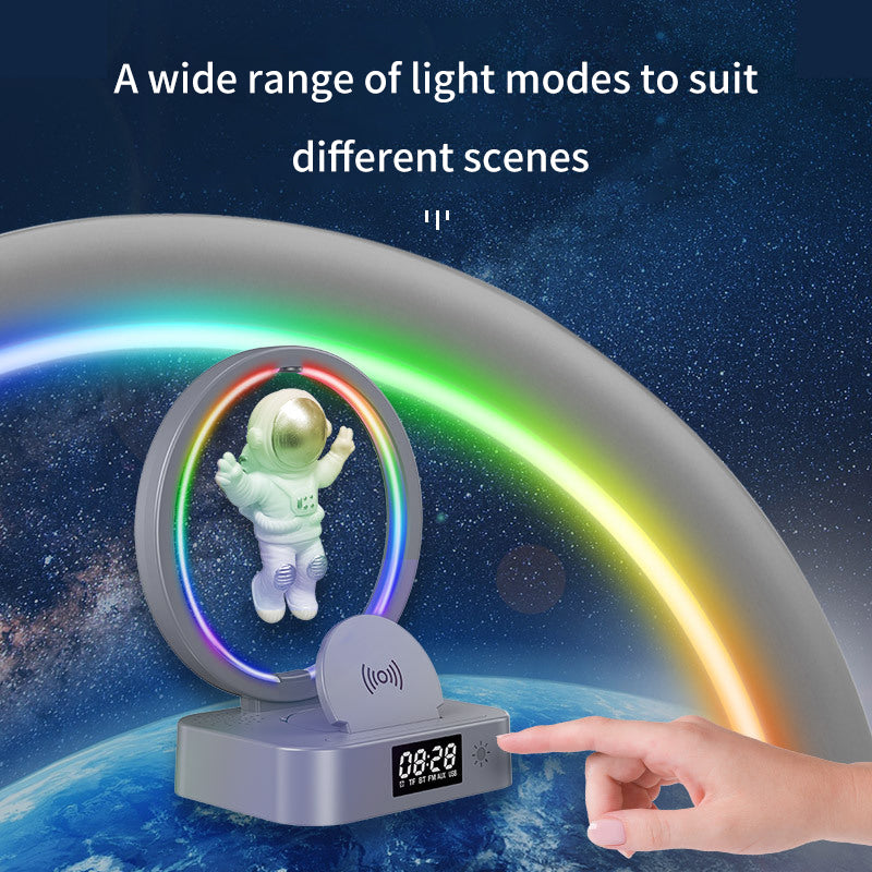 Magnetic Levitation Astronaut Bluetooth Speaker Clock Astronaut Audio RGB Computer Subwoofer Birthday Gift Y-558 - 2bazar4