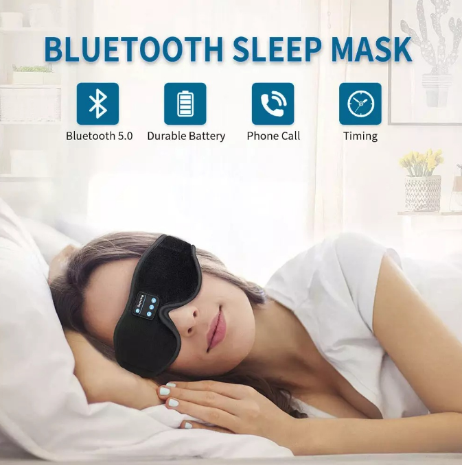 3D Bluetooth Eye Mask Headset Wireless Music Bluetooth Eye Mask New Sleep Bluetooth Eye Mask Stereo - 2bazar4