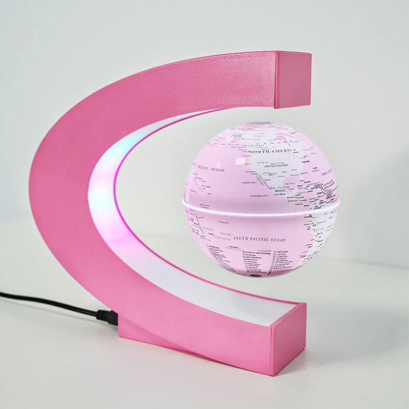 C-Shaped 3-Inch Magnetic Levitation Globe Creative Gifts For Valentine's Day Novel Home Decorations - 2bazar4