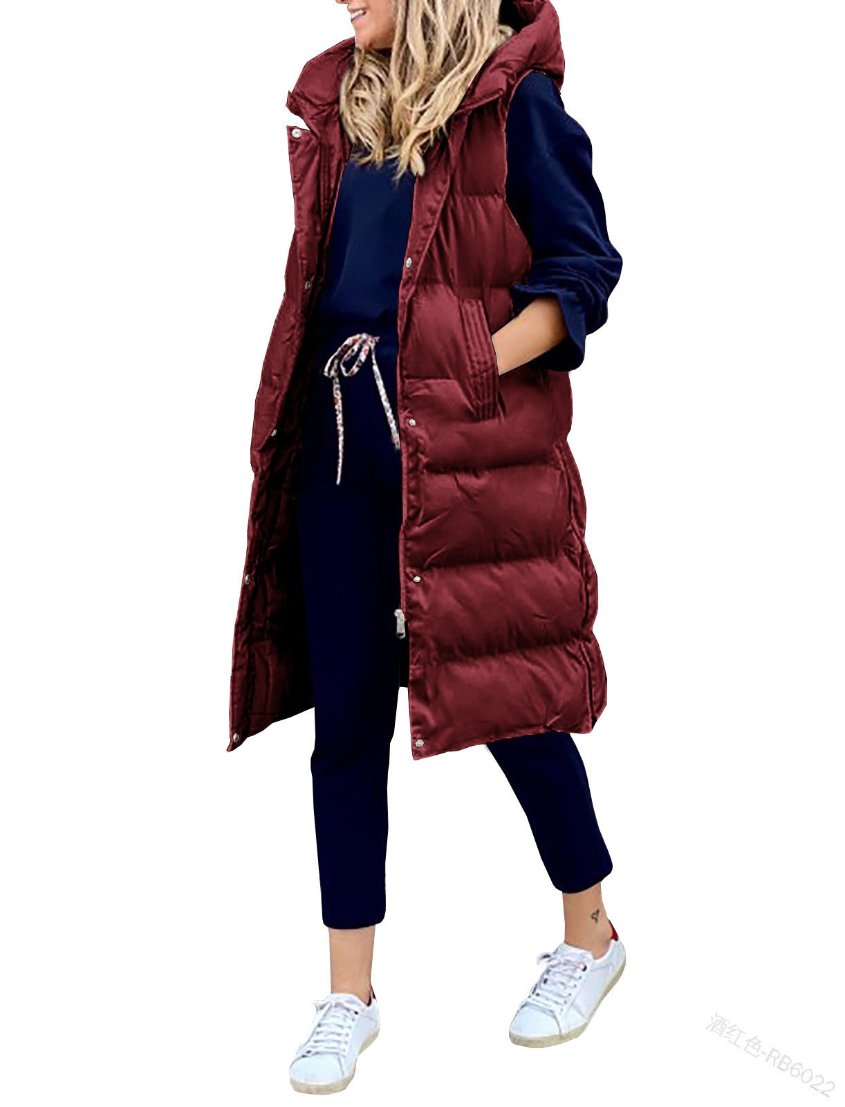 Fashionable single breasted hooded warm cotton jacket for women - 2bazar4