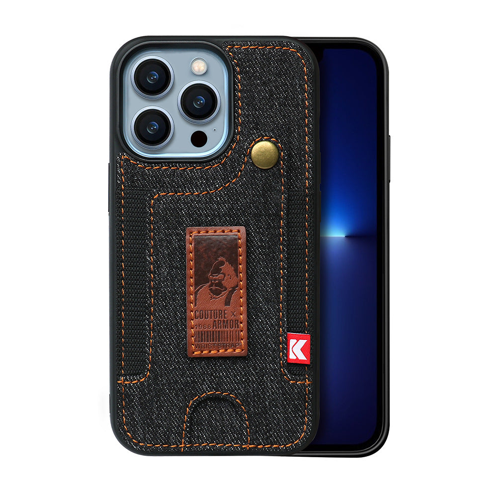 For iPhone 13pro Case Apple 14 Plug-in Wristband Phone Cover iPhone 14 Case - 2bazar4
