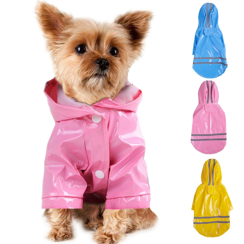Summer Outdoor Puppy Pet Rain Coat S-XL Hoody Waterproof Jackets PU Raincoat for Dogs Cats Apparel Clothes - 2bazar4