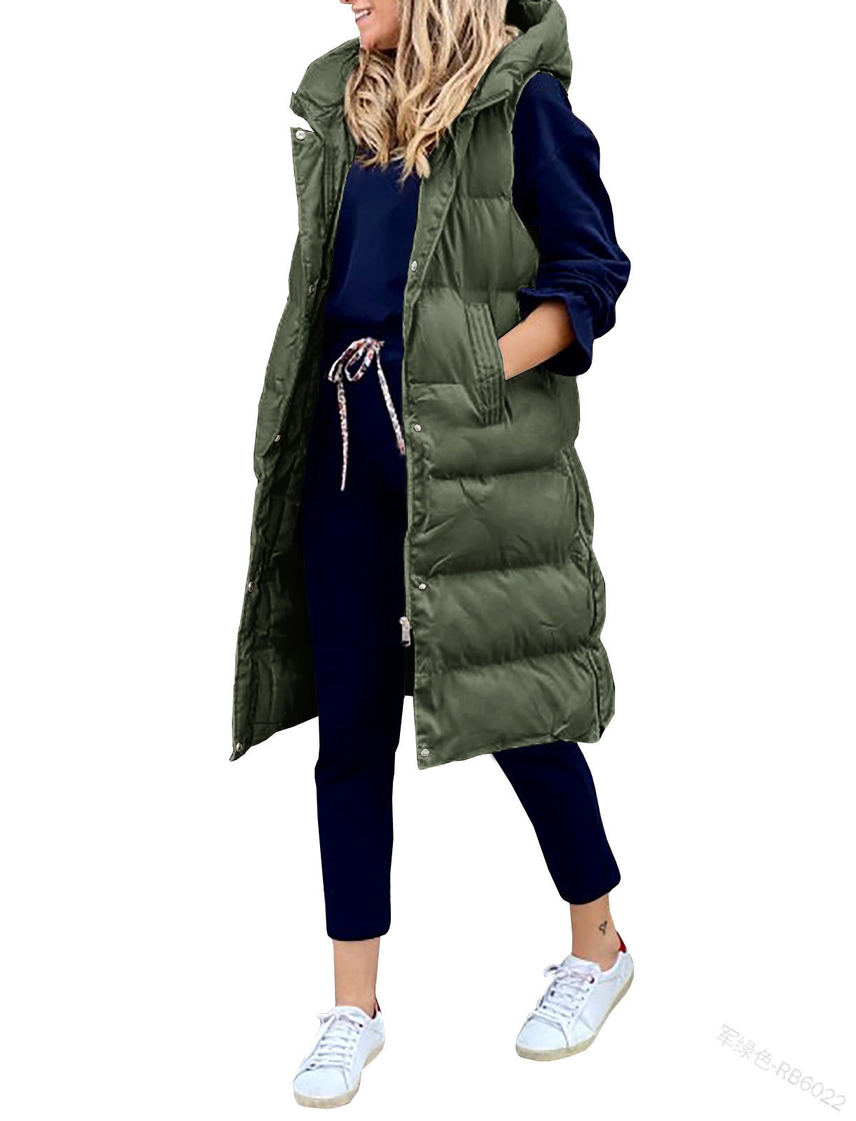 Fashionable single breasted hooded warm cotton jacket for women - 2bazar4