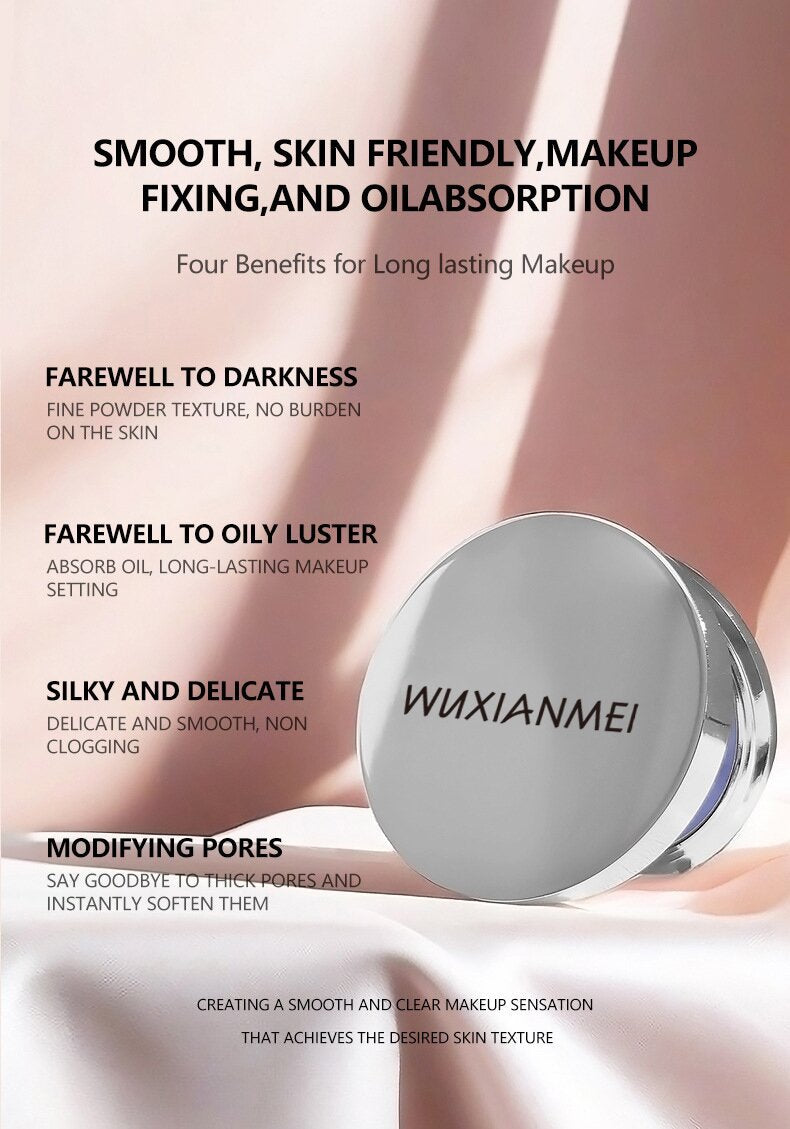 Makeup Long Lasting Setting Powder Pressed Cream Waterproof Colorless Matte Setting Pressing Powder Compact - 2bazar4