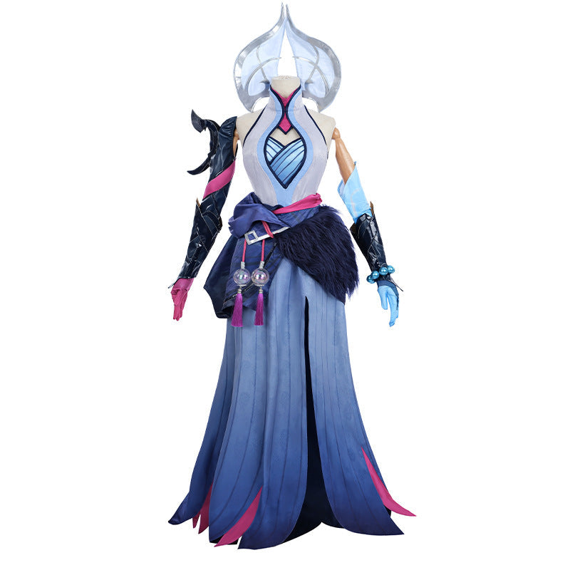 LOL League of Legends cosplay costume game, Pure Snow Moon, Mogana cosplay costume game, complete set for women in C server eprolo