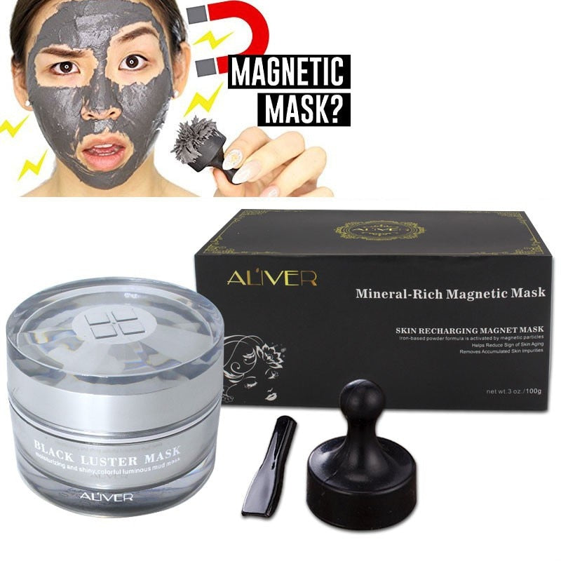 Mineral-Rich Magnetic Face Mask Pore Cleansing Removes Skin Impurities Firming Moisturizing Blackhead Removal Mask - 2bazar4