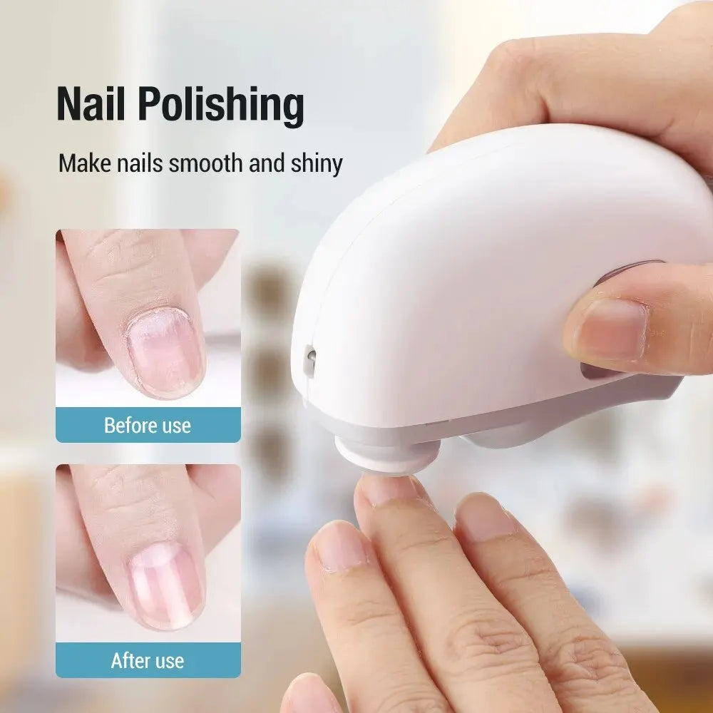 2 In 1 Electric Nail Clippers Manicure Anti-Splash Nail Trimmer For Baby Finger Toe Scissors Pedicure Thick Nails Cutter Tools - 2bazar4