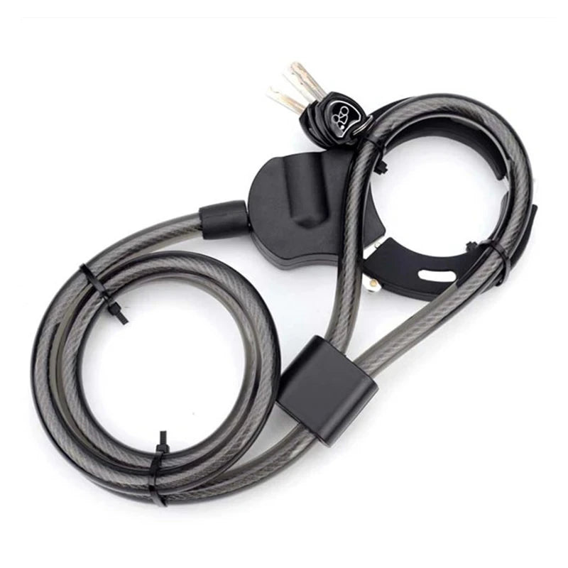 Heavy Duty Security Lock for Scooters, Bicycles, Prams, Black, High-Tech ABS Coated Ideal Scooter Lock for E-Scooter Motorcycle - 2bazar4